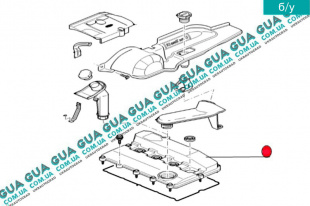 Клапанная крышка / крышка клапанов ГБЦ Ford / ФОРД MONDEO III 2001-2007 / МОНДЕО 3 2.0TDCI (1998 куб.см.)