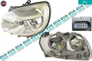 Фара передняя левая ( электрический корректор ) ( дефект )   