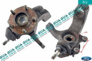 Поворотный кулак / цапфа левая с ступицей Z25 Ford / ФОРД CONNECT 2002-2013 / КОННЕКТ 02-13 1.6TDCI (1560 куб. см.)