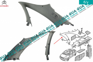 Внутренняя обшивка ( молдинг ) правой задней стойки   
