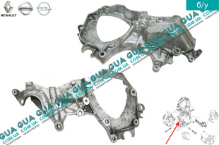 Кронштейн крепления генератора / гидроусилителя руля ( ГУР ) Renault / РЕНО LAGUNA II / ЛАГУНА 2 2.2DCI (2188 куб.см.),
