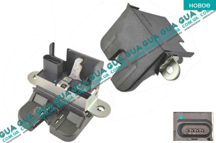 Замок ляды ( задней двери / крышки багажника ) електрический ( 4 пина )   