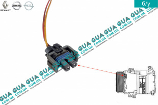 Фишка / разъем / штекер з проводами / колодка муфти компрессора кондиционера   