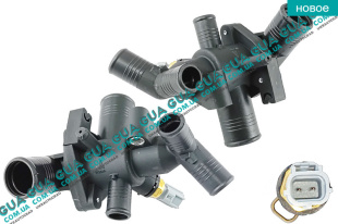 Корпус термостата / термостат / фланец охлаждающей жидкости ( пластм. с датчиком ) 88C   