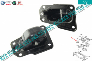 Кронштейн крепления заднего левого продольного рычага 05-   