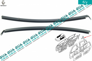 Направляющая стекла двери задней левой   