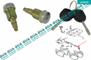 Вкладыш / личинка замка топливного бака ( с ключами ) 1шт Ford / ФОРД TRANSIT 1985-2000 / ТРАНЗИТ 85-00 2.0 (1993 куб.см)