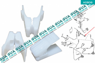 Клипса штока главного цилиндра сцепления ( сухарик / втулка / гнездо / пружинный зажим педали ) 1 шт.   