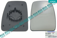 Вкладыш зеркала заднего вида правый с подогревом