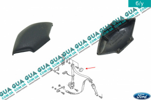Крышка крепления ремня безопасности Ford / ФОРД FIESTA 1995-2002 / ФИЕСТА 95-02 1.3i (1299 куб.см.)