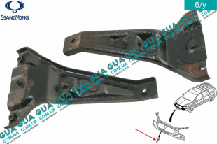 Кронштейн замка капота SsangYong / САНГЙОНГ KYRON 2.0XDI (1998 куб.см.)