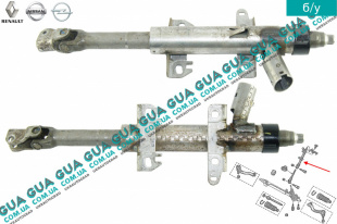 Рулевой вал верхняя часть ( колонка / штурвал / карданчик / муфта / шарнир ) c 03-   