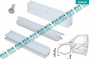 Планка направляющая стекла двери 1 шт.   