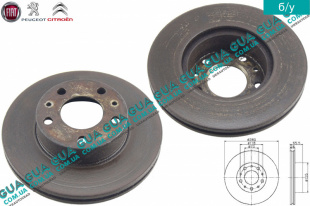 Тормозной диск передний вентилируемый D280 R15   