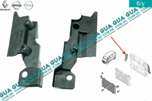 Дефлектор / диффузор радиатора верхний правый ( до 2003 года )   
