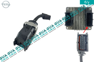 Фишка / разьем блока управления двигателем с проводами ( ЭБУ / ECU ) Opel / ОПЕЛЬ CORSA C 2000-2009 / КОРСА С 00-09 1.7DTI V16 (1686 куб. см.)