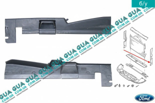 Дефлектор / диффузор радиатора левый   