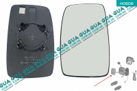 Вкладыш зеркала заднего вида левый без подогрева