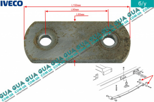 Кронштейн задний крепления рессоры   
