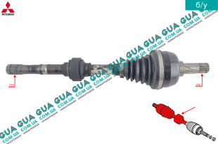 Привод / шрус / граната / шарнир  внутренный левый Volvo / ВОЛЬВО S40 2000-2003 1.9DI (1870 куб.см.)