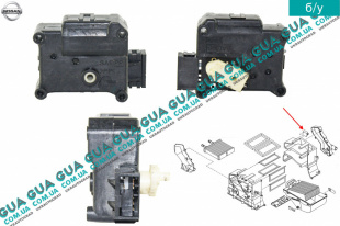 Привод заслонки печки ( моторчик / сервопривод )  Nissan / НИССАН ALMERA N16 / АЛЬМЭРА Н16 2.2 DCI ( 2184 куб.см.)