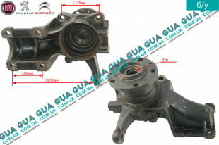 Поворотный кулак ( цапфа / ступица ) R15 левый под ABS   