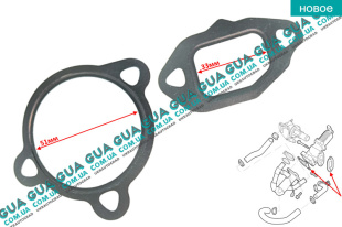 Монтажный ремкомплект для установки клапана EGR / ЕГР ( комплект прокладок 2шт ) Ford / ФОРД KA / КА 1.3TDCI (1248 куб.см.)