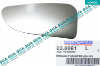 Вкладыш зеркала заднего вида нижний левый без подогрева ( выпуклой )