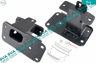 Кронштейн усилителя заднего бампера правый Opel / ОПЕЛЬ CORSA C 2000-2009 / КОРСА С 00-09 1.7DTI V16 (1686 куб. см.)