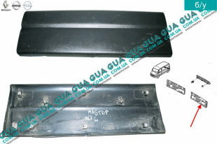  Молдинг задней двери левой (  листва, накладка декоративная ) Renault / РЕНО MASCOTT 2004-2010 / МАСКОТ 04-10 3.0TDI (2953 куб.см.)