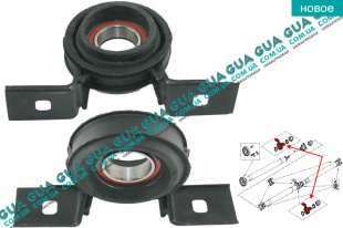 Подвесной подшипник карданного вала ( опора кардана ) RWD (45x19x170mm) 1ШТ   