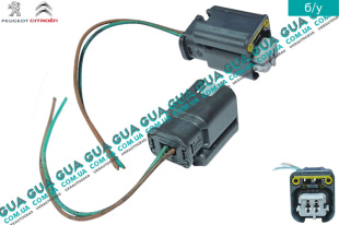 Фишка / разьем / штекер с проводами трансдюсера ( контакт вакуумного клапана турбыни ) 2 контакта Ford / ФОРД B-MAX / Б-МАКС 1.5TDCI (1499куб.см.)