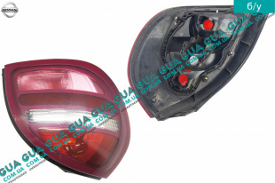 Фонарь задний левый ( без платы ) Nissan / НИССАН ALMERA N16 / АЛЬМЭРА Н16 2.2 DCI ( 2184 куб.см.)