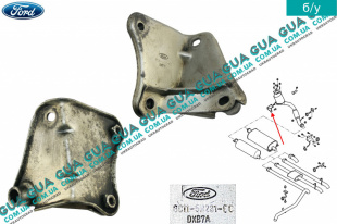 Кронштейн крепления выхлопной системы ( подушка / опора ) Ford / ФОРД TRANSIT 2006- / ТРАНЗИТ 06- 2.2TDCI (2198 куб.см.)