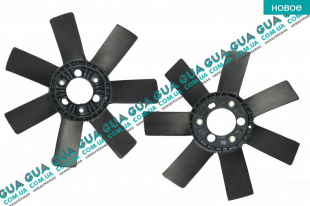 Крыльчатка двигателя 7 лопастей D370 ( вентилятор охлаждения ) на 3 болта   