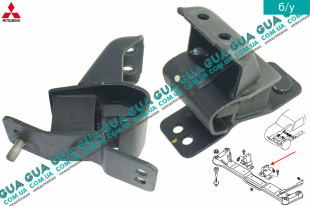 Подушка ( опора ) КПП левая Mitsubishi / МИТСУБИСИ PAJERO III 2000-2006 / ПАДЖЕРО 3 00-06 2.5TD 4WD (2477 куб.см.)