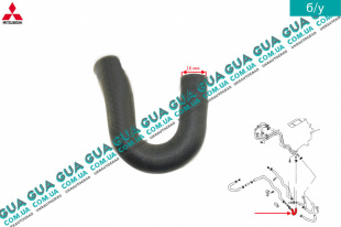 Патрубок / трубка ( шланг ) заднего отопителя печки Mitsubishi / МИТСУБИСИ PAJERO III 2000-2006 / ПАДЖЕРО 3 00-06 3.5 (3497 куб.см.)