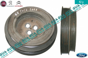 Шкив коленвала демпферный 6 + 4 ручейка ( Шкив коленчатого вала ) Ford / ФОРД TRANSIT ( CUSTOM ) 2013- / ТРАНЗИТ (КАСТОМ) 13- 2.2 TDCI (2198 куб.см.)