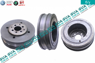 Шкив коленвала демпферный 5 + 4 ручейка ( Шкив коленчатого вала )   