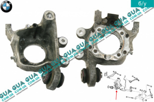 Цапфа задняя правая под АБС / ABS	 BMW / БМВ 5-series E60 2003-2010 530i ( 2996 куб. см.)