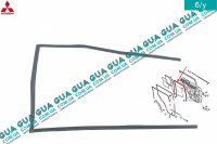 Уплотнитель ( направляющая ) стекла задней левой двери Mitsubishi / МИТСУБИСИ PAJERO III 2000-2006 / ПАДЖЕРО 3 00-06 3.5 (3497 куб.см.)