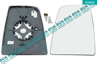 Вкладыш зеркала заднего вида левый верхний   