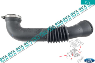 Патрубок воздушного фильтра ( от фильтра к дроссельной заслонке ) Ford / ФОРД FUSION / ФЮЖИН 1.25 (1242 куб.см.)