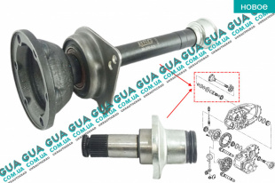 Приводной промежуточный вал внутришний правый комплект ( полуось, фланец )   