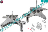 Кронштейн подушки ( опоры ) КПП Fiat / ФИАТ DOBLO 2000-2005 / ДОБЛО 00-05 1.9D Multijet (1910 куб.см.)