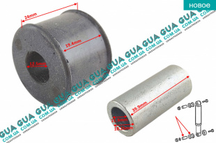Втулка / сайлентблок стойки / амортизатора заднего нижний ( с металической втулкой )   