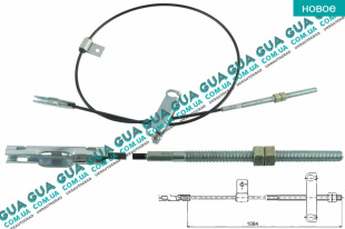 Трос ручного тормоза средний ( средняя база / FWD ) L1084   