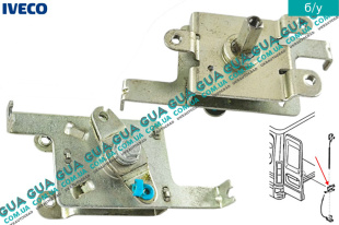 Замок задней левой двери средний ( распашной )   