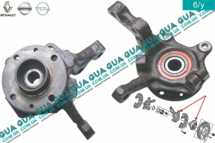 Поворотный кулак / цапфа левая с ступицей под ABS / АБС Z 21   