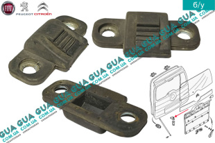 Фиксатор двери задней ( ляды ) ( упор, пластина, уплотнение )   